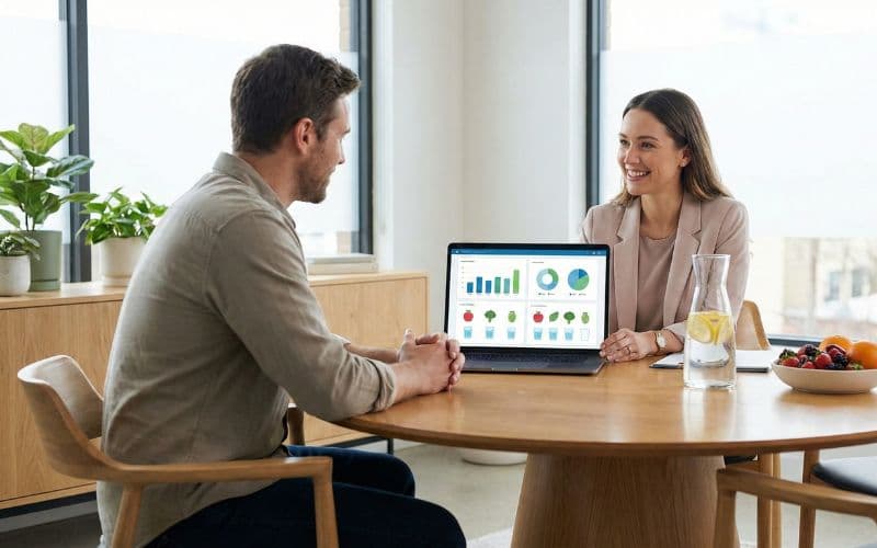 Ernährungsberatung und Gesundheitscoaching – moderne Website